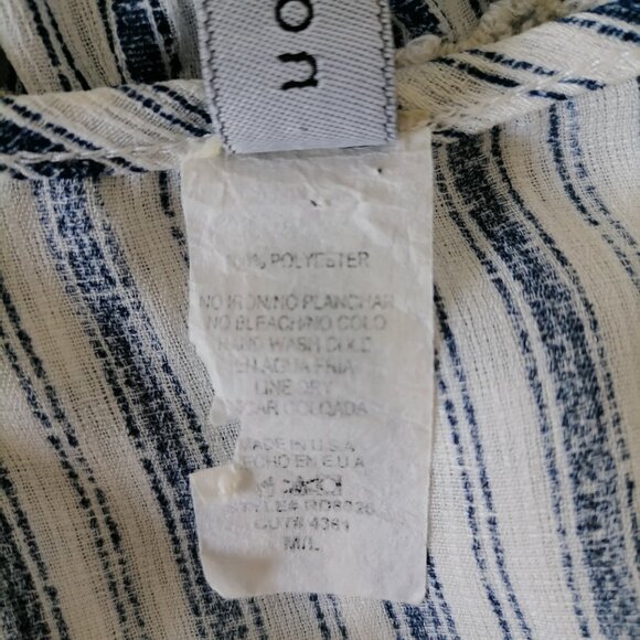 Ramisou Womens Gray Open Front Lace Detailing Striped Cover Up Dress Size M/L - Picture 7 of 7